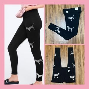 RARE PINK VS SILVER BLING DOG LEGGINGS
HTF NWT